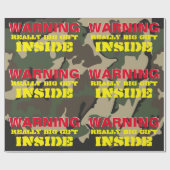 Cadeau AVERTISSEMENT VRAIMENT Gros Papier Enveloppant Cad (Plat)