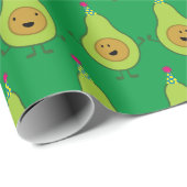 Cadeau Avocado Cute 1er Anniversaire Papier d'enveloppeme (Coin rond)