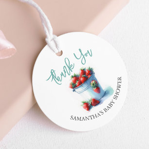 Cadeau Baby shower Favoriser les étiquettes Fraises