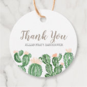 Cadeau Baby shower succulent Cactus merci étiquettes (Devant)