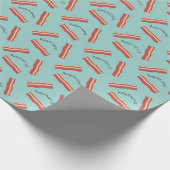 Cadeau Bacon Ajouter un nom Papier d'emballage (Coin)