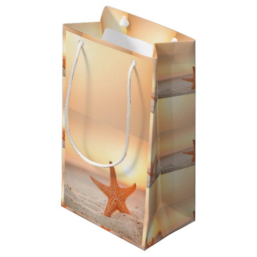 Cadeau Bag Starfish Beach Klein Cadeauzakje (Voorkant Gekanteld)