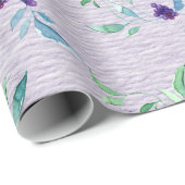 Cadeau Baies violettes sur papier à texture rugueuse lava (Coin rond)