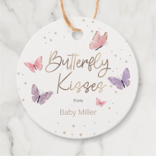 Cadeau Baisers à papillon Merci Favoriser les étiquettes
