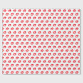 Cadeau Baisers rouge à lèvres sur papier blanc (Plat)