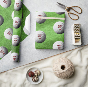 Cadeau Bal de golf et Fairway papier d'enveloppement pers