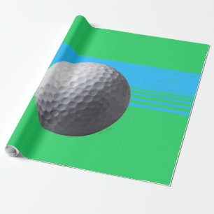 Cadeau Bal de golf papier d'emballage brillant grand