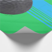 Cadeau Bal de golf papier d'emballage brillant grand (Coin)