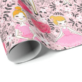 Cadeau Ballerinas dansantes Papier enveloppant (Coin rond)