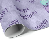 Cadeau Ballons cardiaques Papier d'enveloppement d'annive (Coin rond)