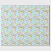 Cadeau Ballons colorés papier Motif d'anniversaire (Plat)