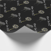 Cadeau Ballons noirs au-dessus du papier d'emballage de (Coin)