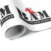 Cadeau BAM Beauty et Muscle Bodybuilding Papier d'envelop (Coin rond)