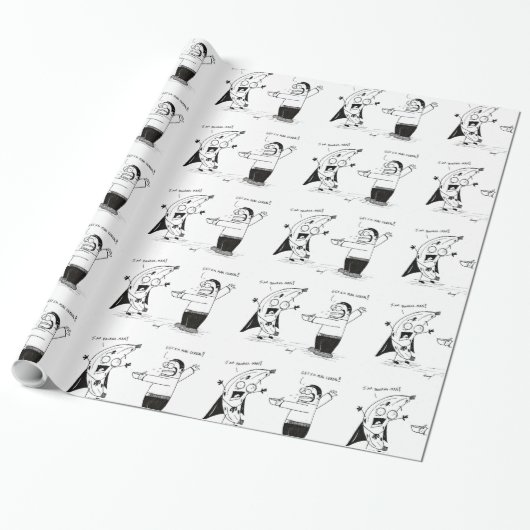 Cadeau Banana Man Drôle Cartoon Wraping Papier (Déroulé)