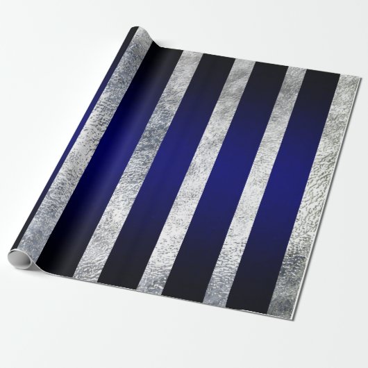 Cadeau Bande bleue Papier à envelopper Conception dépoli (Déroulé)
