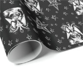 Cadeau Baphomet Bone Star Occult Gothique Wrapper Papier (Coin rond)