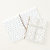 Cadeau Baptême personnalisé Carnet floral (Intérieur)