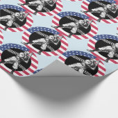 Cadeau Baseball : Papier d'enveloppement Vintage (Coin)