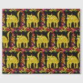 Cadeau Basi le papier d'enveloppement de chats (Plat)