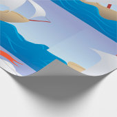 Cadeau Bateau À Voile Sur Papier Wrapping