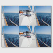 Cadeau Bateaux à voile surfant sur le papier d'enveloppem (Plat)