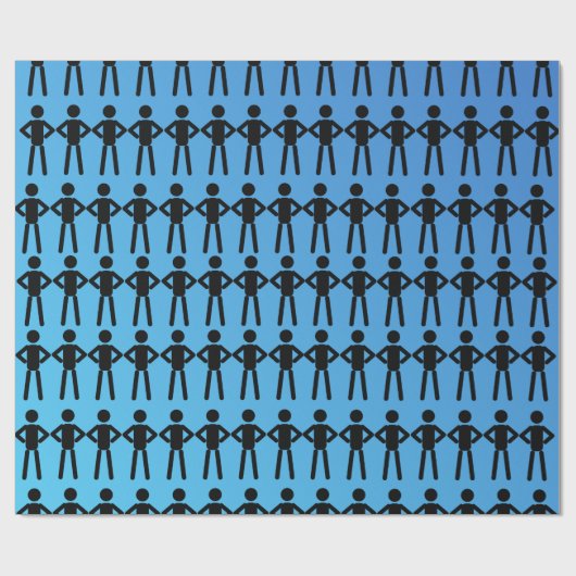 Cadeau Bâton noir Hommes Enveloppement Papier (Plat)