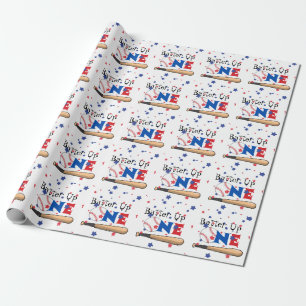 Cadeau Batter le Baseball Premier Anniversaire Papier d'e
