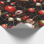 Cadeau Baubles de Noël brillants 3 papier d'enveloppement (Coin)