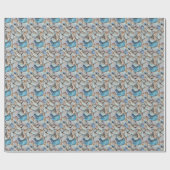 Cadeau Beach Vibe Sea Ocean Shells Motif Wrapper Papier (Plat)