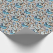 Cadeau Beach Vibe Sea Ocean Shells Motif Wrapper Papier (Coin)