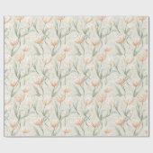 Cadeau Beau Boho Tulip Flower Wrapping Papier (Plat)