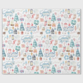 Cadeau Beau Noël/Nouvel An Papier d'enveloppement de tigr (Plat)