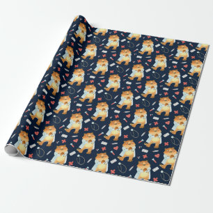 Cadeau Beau Noël/Nouvel An Papier d'enveloppement de tigr