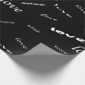 Cadeau Beau noir et blanc Love Xoxo Wrapping Papier (Coin)