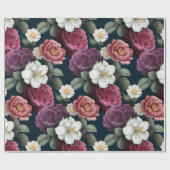 Cadeau Beau papier d'enveloppement à motifs floraux (Plat)