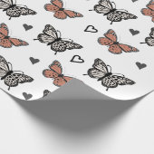 Cadeau "Beau Papier d'enveloppement à thème papillon. (Coin)