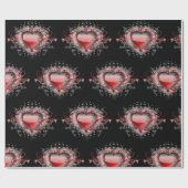 Cadeau Beau papier d'enveloppement cardiaque (Plat)