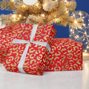 Cadeau Beau papier d'enveloppement de Noël Empreinte de l