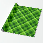 Cadeau Beau papier d'enveloppement vert arbre (Déroulé)