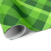 Cadeau Beau papier d'enveloppement vert arbre (Coin rond)