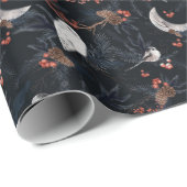 Cadeau Beau papier Motif de bois d'hiver (Coin rond)