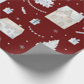 Cadeau Beau papier traditionnel d'enveloppement de Noël (Coin)