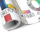 Cadeau Beaucoup de papier d'enveloppement d'amour (Coin rond)