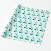 Cadeau Bébé Donkey Funny Wrapping Papier - Personnalisabl (Déroulé)