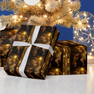 Cadeau Bébé doux Jésus brillant papier enveloppant
