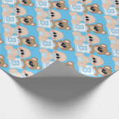 Cadeau Bébé garçon bloc papier d'emballage d'ours (Coin)