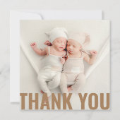 Cadeau bébé Merci moderne Baby shower nouveau-né (Devant)