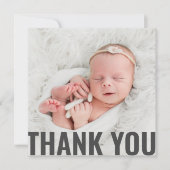 Cadeau bébé Merci moderne Baby shower nouveau-né (Devant)