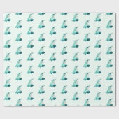 Cadeau Bébé mignon âne Drôle papier enveloppant (Plat)