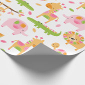 Cadeau Bébé mignon fille rose Jungle papier d'enveloppeme (Coin)